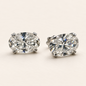 Brinco Moissanite Oval 8x12mm