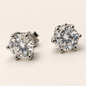 Brinco Moissanite Round 8.0mm