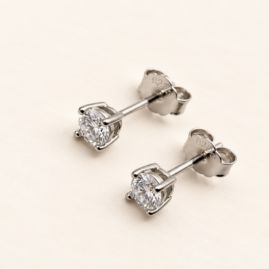 Brinco Moissanite Round 3.0mm