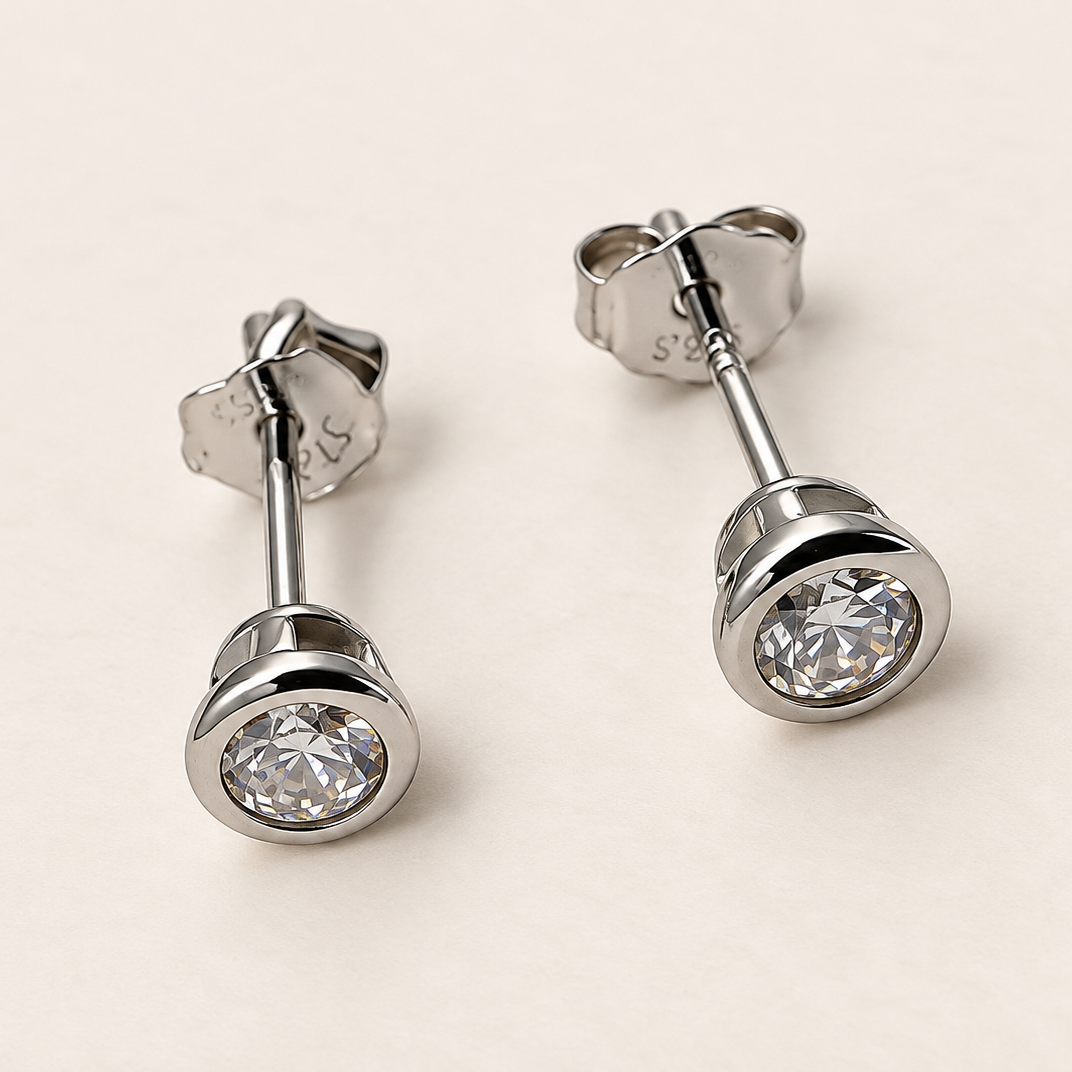 Brinco Moissanite Round 3.0mm