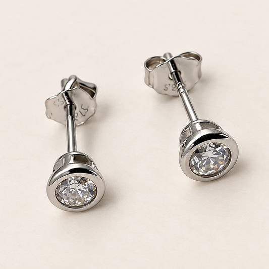 Brinco Moissanite Round 3.0mm