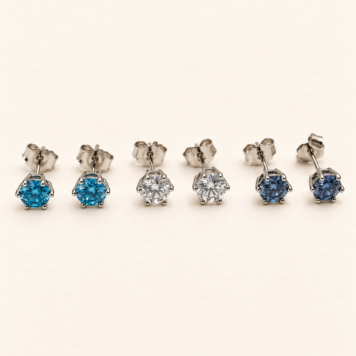 Brinco Moissanite Round 5.0mm