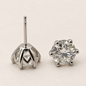 Brinco Moissanite Round 8.0mm