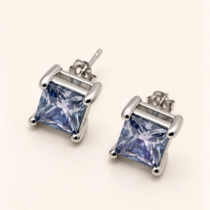 Brinco Moissanite Princess 5x5m