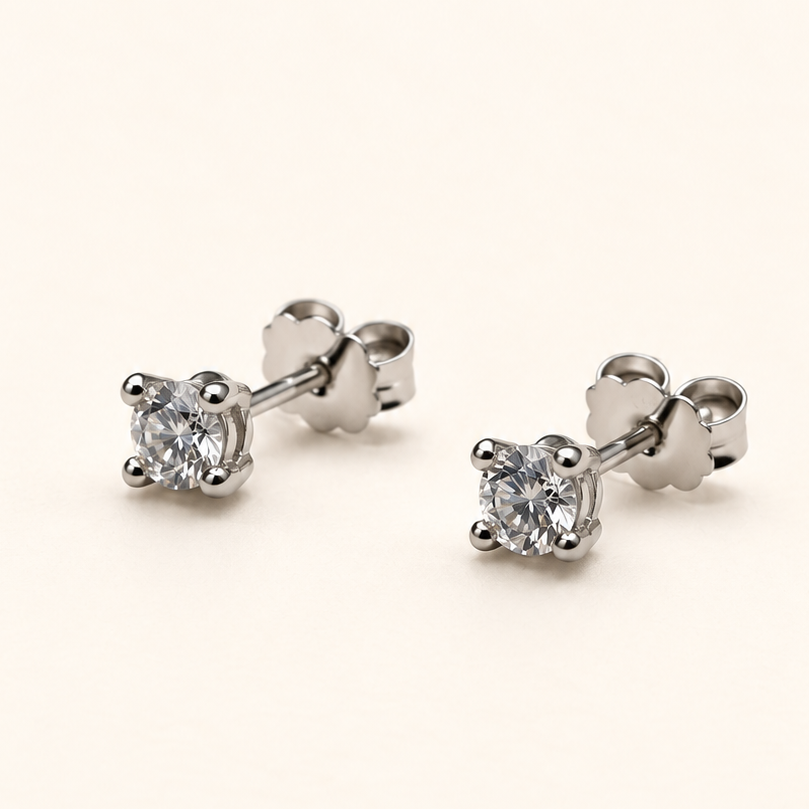 Brinco Moissanite Round 2.0mm