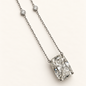 Colar de Moissanite Cushion 15x20mm + Round 3.0mm*2