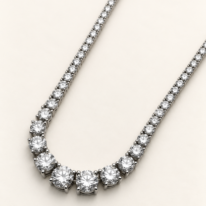 Colar Moissanite Round 2.0/2.5/3.0/3.5/4.0/4.5/5.0mm