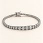 Pulseira de Moissanite Round 2.0/2.5/3.0/3.5/4.0/4.5/5.0mm